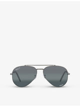 selfridges Ray-Ban RB3625 Aviator-Frame Metal Sunglasses- Buy online at McGrocer
