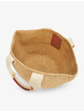 Chloé Woody medium paper basket bag with leather details (British brand)