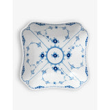 selfridges Royal Copenhagen Blue Fluted Lace Square Porcelain Bowl 20.5cm- Buy online at McGrocer