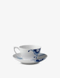 Royal Copenhagen Blue Fluted porcelain teacup and saucer 280ml - British product