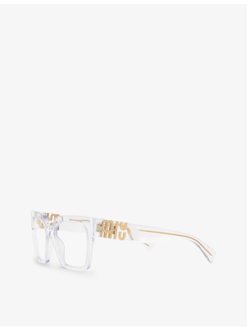 Miu Miu MU 04UV clear acetate square glasses 52mm lens, UK version