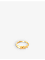 selfridges Astrid & Miyu Essential Dome 18ct Yellow Gold-Plated Sterling Silver Ring- Buy online at McGrocer