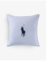 selfridges Ralph Lauren Oxford Logo-Embroidered Cotton Cushion Cover 45cm x 45cm- Buy online at McGrocer