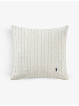 selfridges Ralph Lauren Polo Player Logo-embroidered Cotton Cushion Cover 45cm x 45cm- Buy online at McGrocer