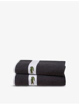 selfridges Lacoste Casual Logo-Embroidered Cotton Bath Sheet 100cm x 150cm- Buy online at McGrocer