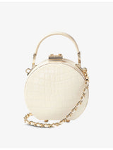 selfridges Aspinal of London Hat Box Mini Croc-Embossed Leather Cross-Body Bag- Buy online at McGrocer