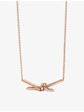 Tiffany & Co. 0.25ct diamond rose-gold knot pendant, imported from the UK