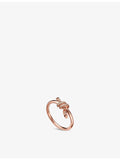 Tiffany Knot 18ct rose gold 0.05ct diamond ring, UK version