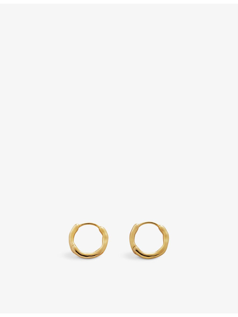 Monica Vinader Siren 18ct gold vermeil hoop earrings 1.4cm (British brand)