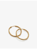 Monica Viander 18ct gold vermeil hoop earrings medium, imported from the UK
