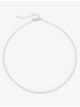 selfridges Monica Vinader Twist Sterling Silver Necklace 38cm - 43cm- Buy online at McGrocer