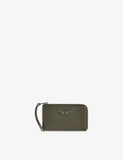 Zadig & Voltaire leather cardholder with zip pocket, imported from the UK