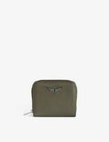 Zadig & Voltaire ZV Mini Logo-Plaque Leather Coin Purse