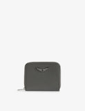 Zadig & Voltaire mini logo-plaque leather coin purse, UK version