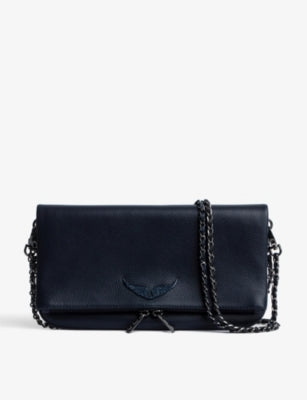 Zadig & Voltaire Rock Grained Leather Clutch