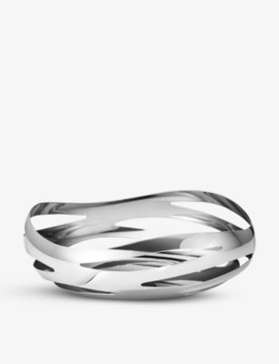 Georg Jensen Cobra polished stainless steel fruit bowl 24cm (British brand)