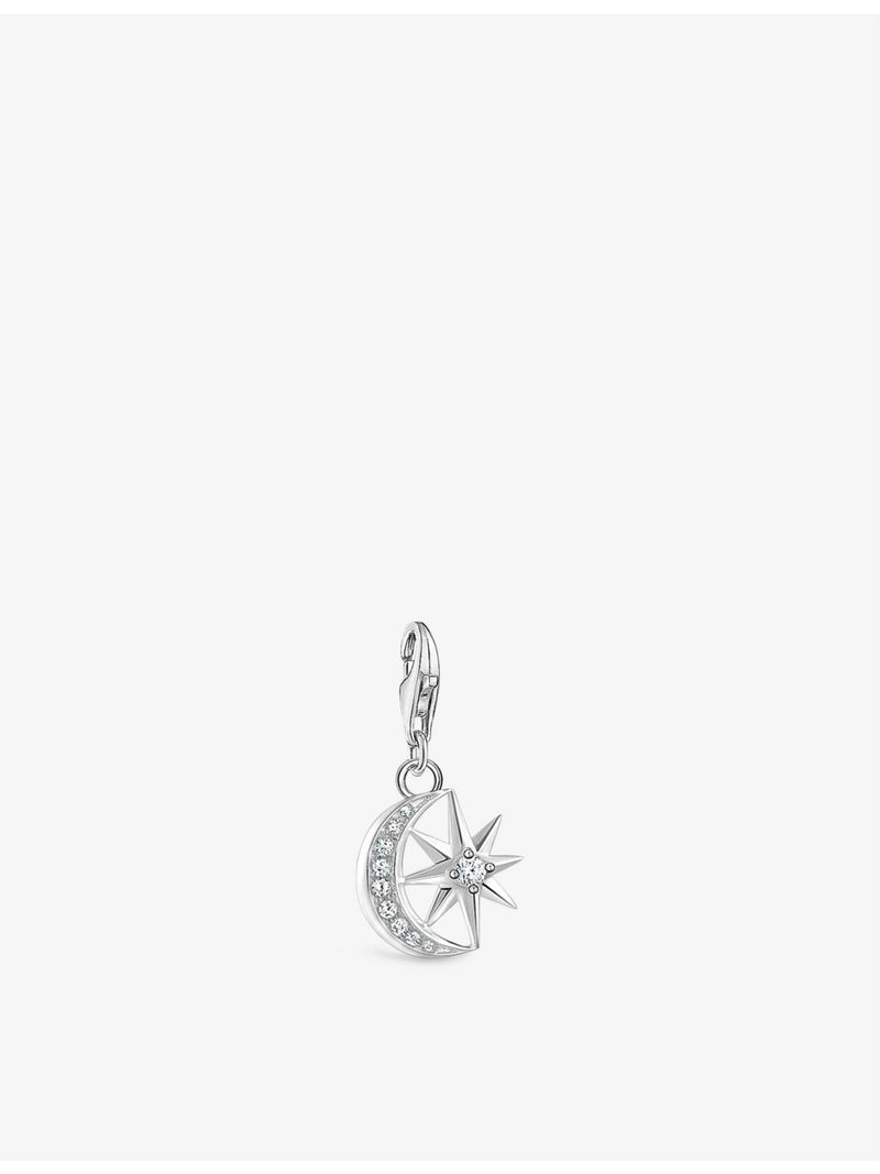 Thomas Sabo star and moon zirconia pendant charm (British brand)