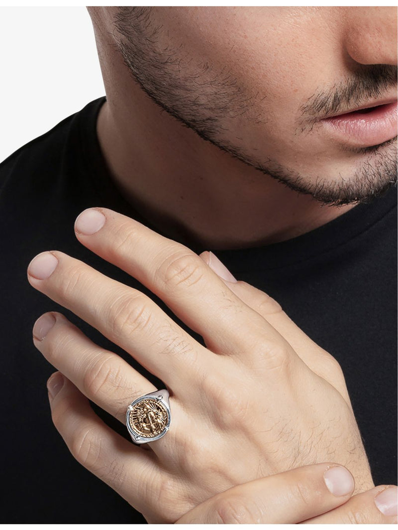 Thomas Sabo 18ct gold plated sterling silver signet ring - British product