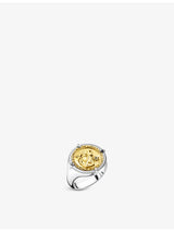 selfridges Thomas Sabo Faith Love Hope 18ct Yellow Gold Plated Sterling Silver Signet Ring- Buy online at McGrocer
