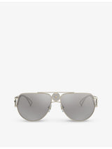 selfridges Versace Pilot-Frame Metal Sunglasses- Buy online at McGrocer