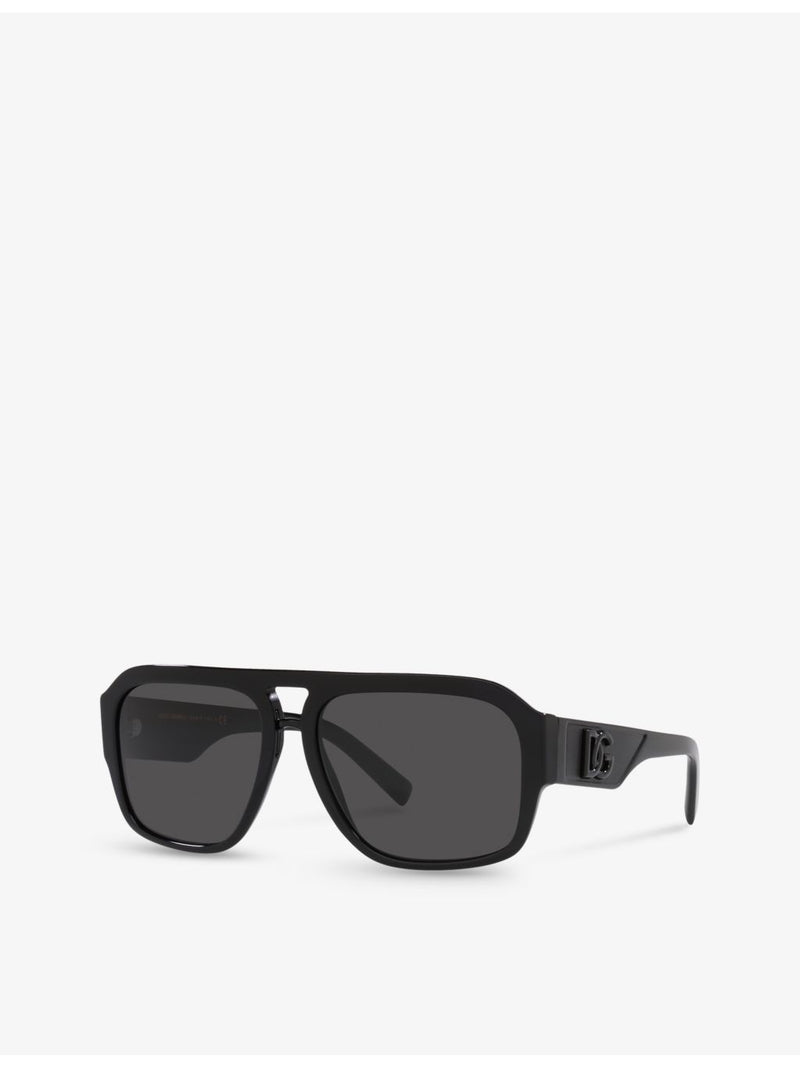 Dolce & Gabbana DG4403 pilot-frame acetate sunglasses, UK version