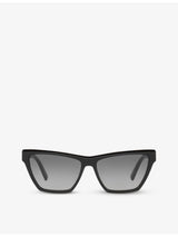 selfridges Saint Laurent M103 Rectangular Cat-Eye Acetate Sunglasses- Buy online at McGrocer