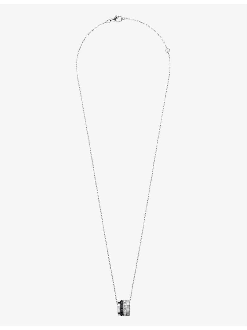 Boucheron Quatre Black Edition 18ct white gold diamond pendant necklace, UK version