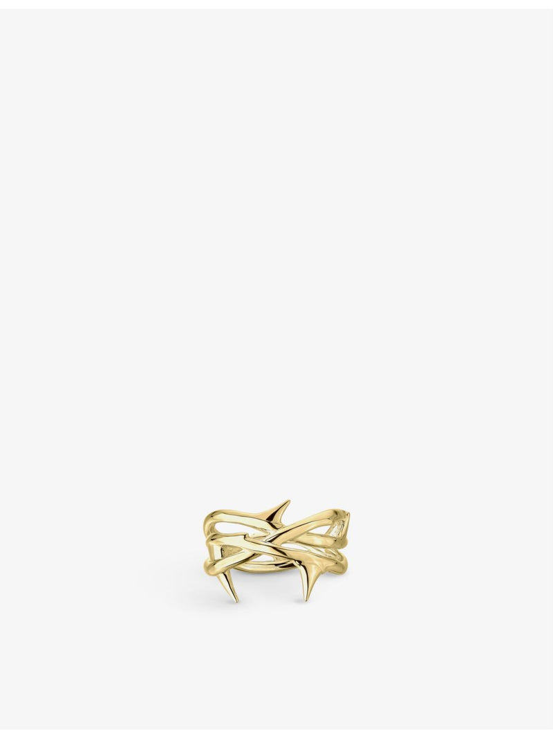 Shaun Leane Rose Thorn gold-plated ring, imported from the UK