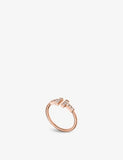 Tiffany & Co. T Wire 18ct Rose-Gold 0.13ct Brilliant-Cut Diamond Ring