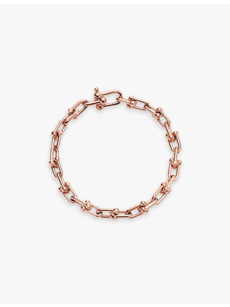 Tiffany HardWear 18ct rose-gold link bracelet 7.5 inch (British brand)