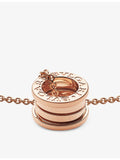 Bvlgari B.zero1 18ct rose-gold two-band pendant necklace, UK version