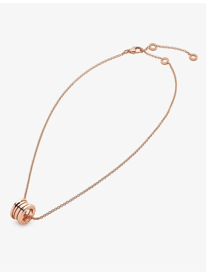 Bvlgari B.zero1 18ct rose-gold two-band pendant necklace, UK version