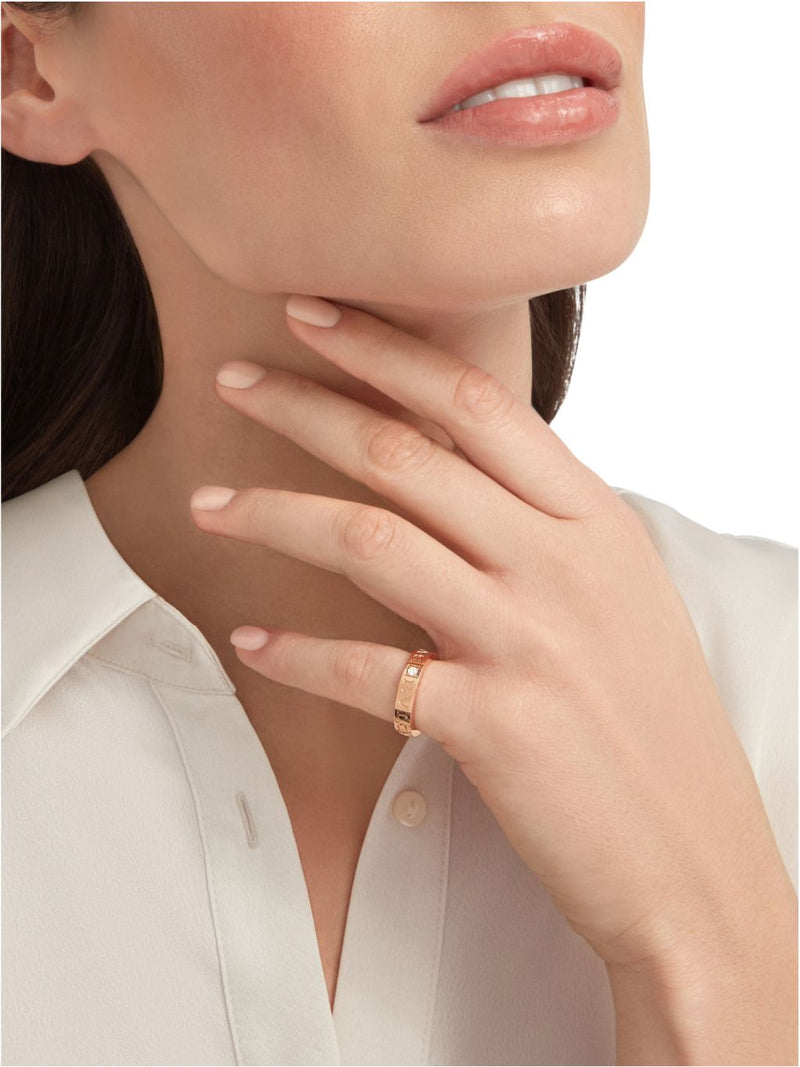 Bvlgari B.zero1 18ct rose gold ring (British brand)