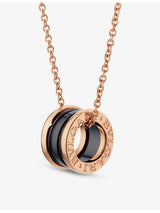 selfridges Bvlgari B.zero1 18ct Rose-Gold and Ceramic Pendant Necklace- Buy online at McGrocer