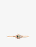 Bvlgari Serpenti Seduttori 18ct Rose-Gold 0.5ct Diamond and 0.4ct Sapphire Bangle Bracelet