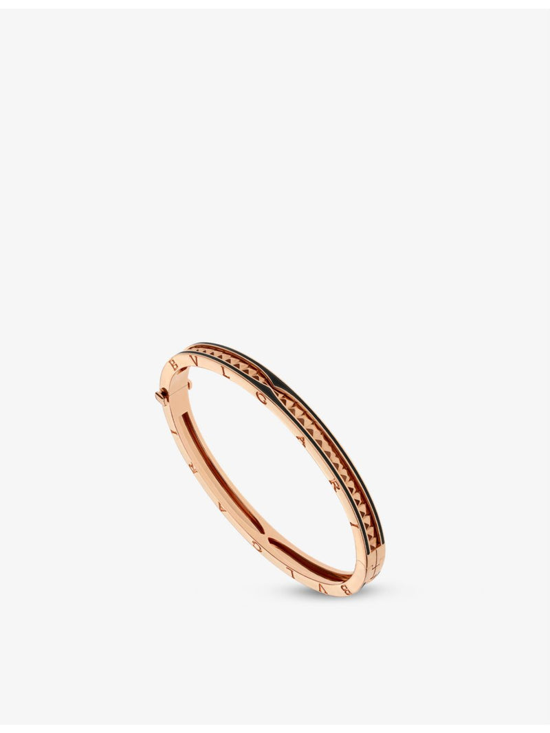 Bvlgari B.zero1 bangle bracelet 18ct rose gold ceramic, UK version