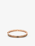 Bvlgari B.zero1 18ct Rose-Gold and Ceramic Bangle Bracelet 15cm
