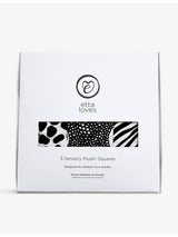 selfridges Etta Loves Animal Print Organic Cotton Muslin Cloths Pack of Three- Buy online at McGrocer
