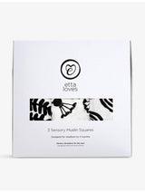 selfridges Etta Loves Plant-Print Organic Cotton Muslin Cloths, Pack of 3, 60cm x 60cm- Buy online at McGrocer