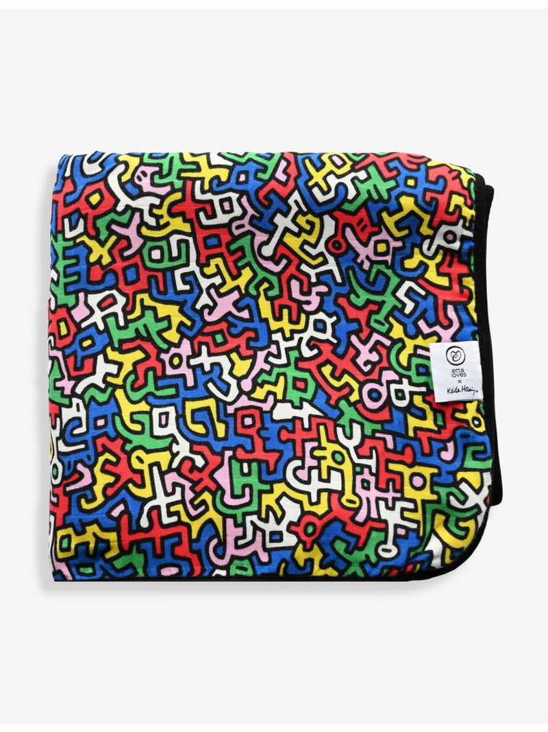 Etta Loves x Keith Haring muslin blanket 120cm, imported from the UK