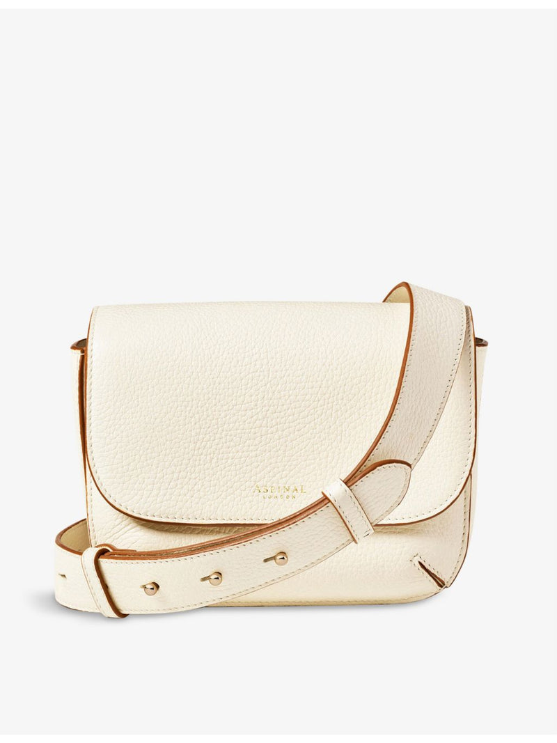 Aspinal of London Ella grained-leather cross-body bag, imported from the UK