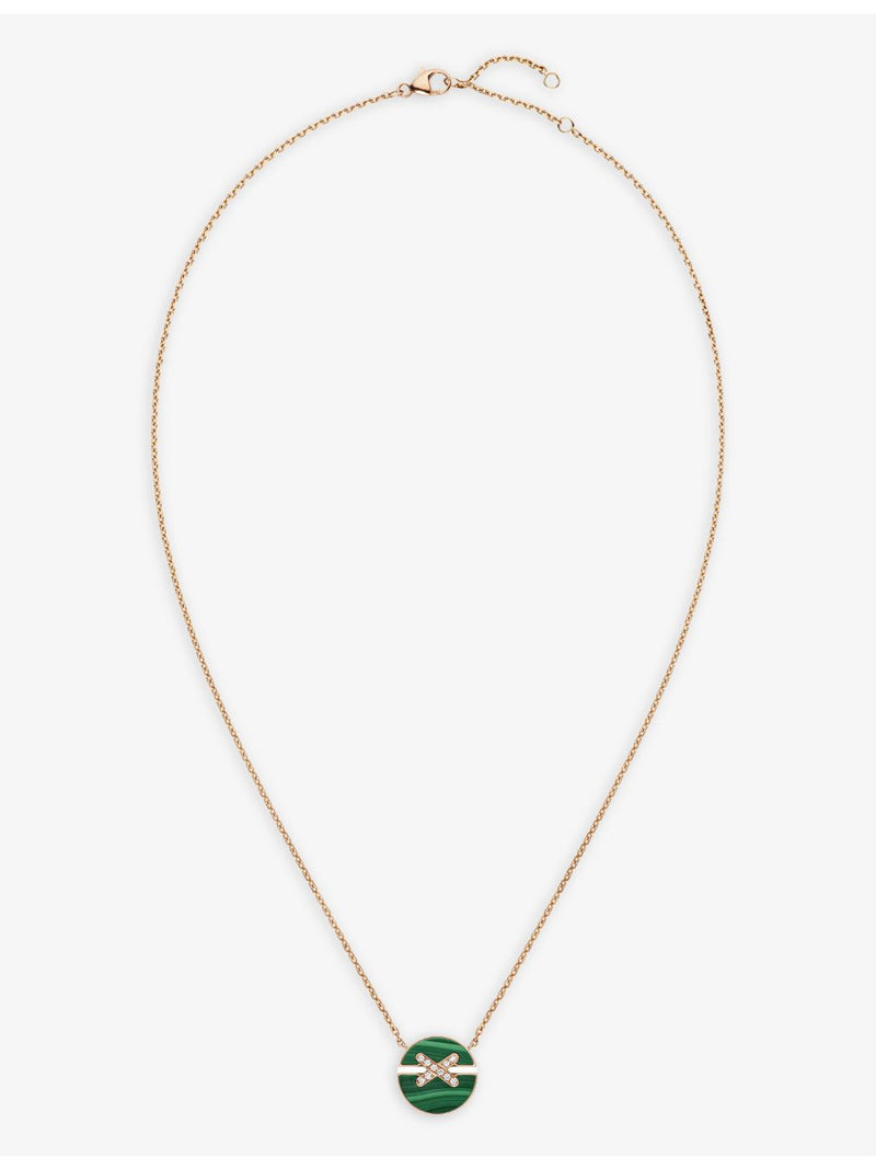 Chaumet Harmony small rose-gold pendant with diamonds and malachite, UK version