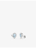 Chaumet Joséphine Aigrette aquamarine diamond earrings 22ct white gold, imported from the UK