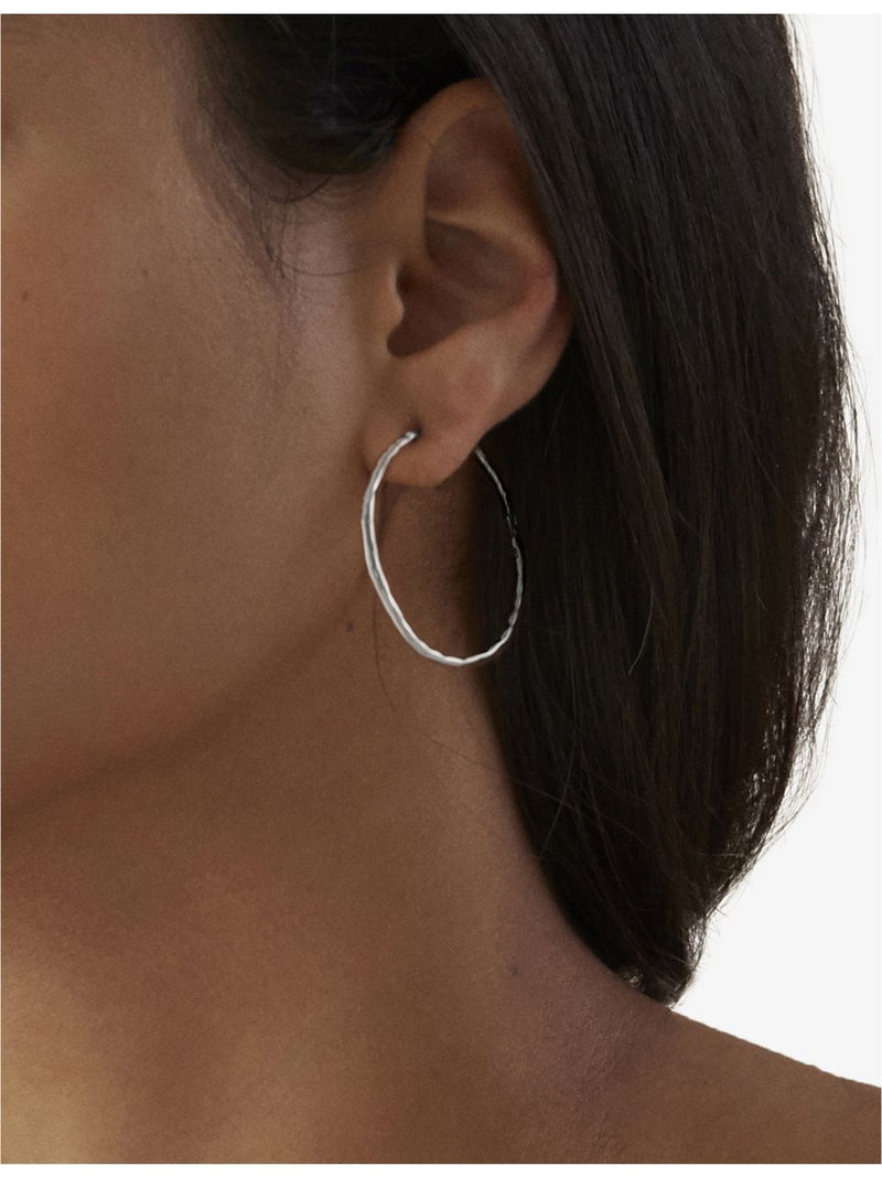 Monica Vinader Siren Muse sterling silver hoop earrings (British brand)