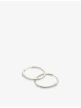 selfridges Monica Vinader Siren Muse Medium Sterling Silver Hoop Earrings- Buy online at McGrocer