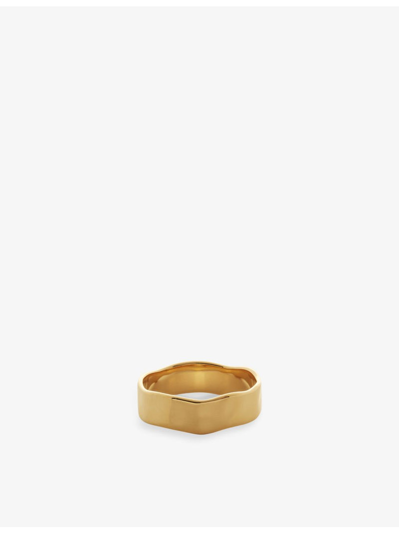 Monica Vinader 18ct yellow gold vermeil ring, imported from the UK
