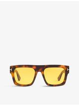 selfridges Tom Ford Fausto Tortoiseshell Square-Frame Acetate Sunglasses 53mm- Buy online at McGrocer