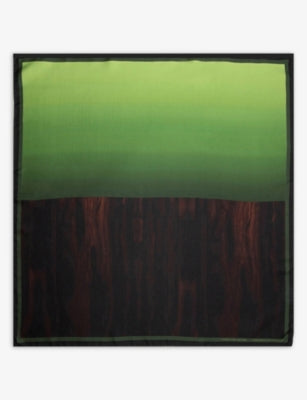 Dries van Noten silk scarf graphic print 75cm, UK version
