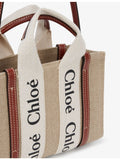 Chloé Woody mini tote bag in cotton canvas (British brand)