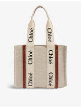 selfridges Chloé Woody Medium Cotton-Canvas Tote Bag- Buy online at McGrocer